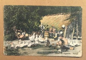 1912 USED POSTCARD -  LANDSCAPE, REPUBLIC OF ARGENTINA - CREASED