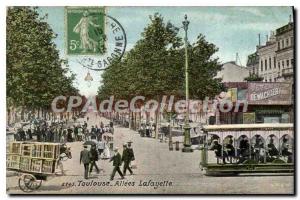 Postcard Old Toulouse Allees Lafayette