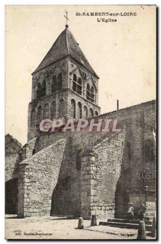 St Rambert sur Loire - L & # 39Eglise - Old Postcard