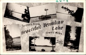 Real Photo Postcard Beautiful Vermilion Lake in Tower, Minnesota~135261