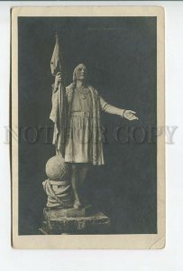 462350 SUNOL Statue Christopher Columbus NEW YORK Vintage postcard