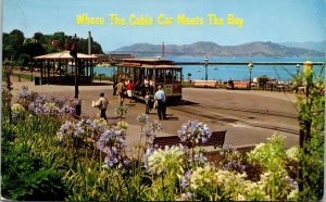 Vtg San Francisco Maritime State Historical Park Cable Cars Bay CA Postcard