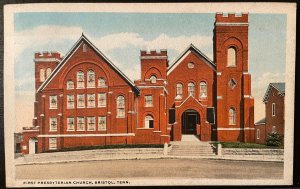 Vintage Postcard 1916 First Presbyterian Church, Bristol, Tennessee (TN)