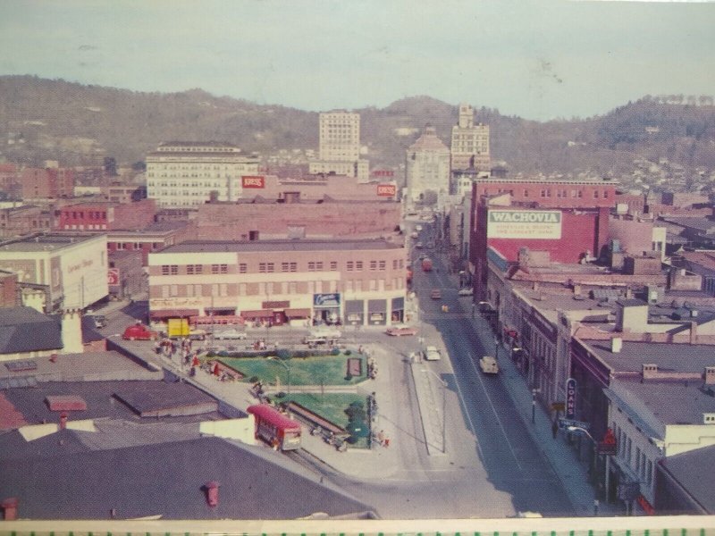 Postcard Looking East, A Panoramic View Of Asheville, North Carolina