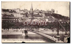 Old Postcard Lyon The Church And The Gateway St Georges De Coteau Fourviere
