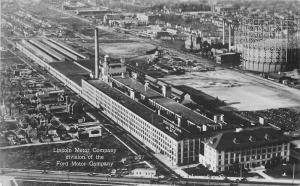 Aerial View Lincoln Motor Company Ford Michigan RPPC real photo postcard 11018