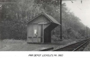 Locksley Pennsylvania PRR Depot Train Station Real Photo Postcard AA33076