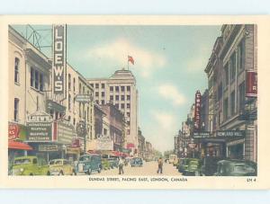 Unused 1940's STREET SCENE London Ontario ON W1690