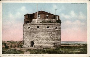 Savannah Georgia GA Martello Tower Fort Schreven Detroit Pub c1910 PC