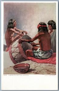 SONG IN THE KIVA ARIZONA ANTIQUE POSTCARD