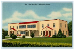 c1940s The Park Motel On US 30 and 59 Denison Iowa IA Unposted Vintage Postcard