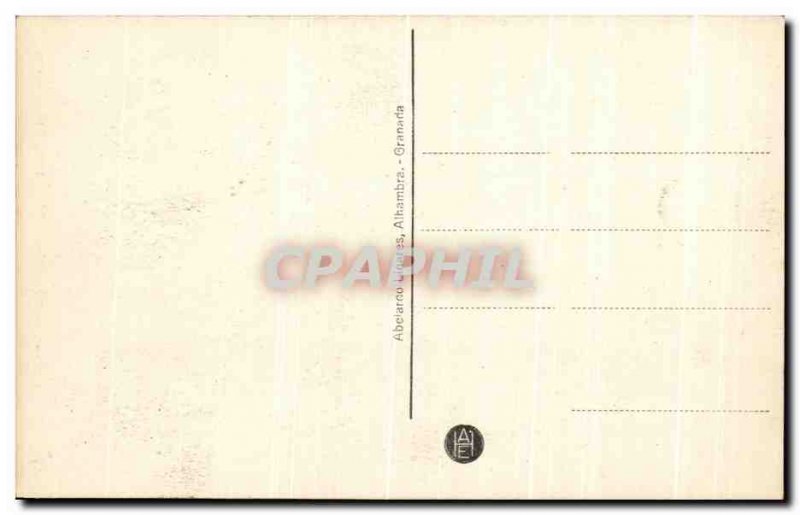 Postcard Old Granada Alhambra Ajimez Embajadores del Salon