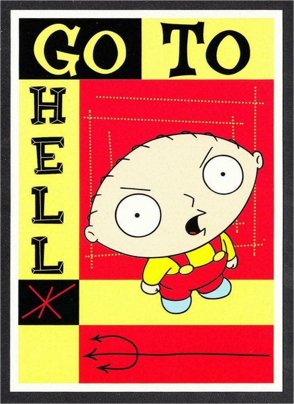Postcard of Family Guy Animated Sitcom Cartoon - Stewie Go To Hell | Other  / Unsorted, Postcard / HipPostcard