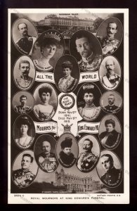 ROY124 - King Edward VII - Royal Mourners at King Edwards Funeral - postcard