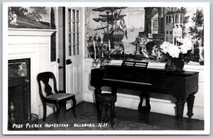 HIllsboro New Hampshire 1950s RPPC Real Photo Postcard President Pierce Home