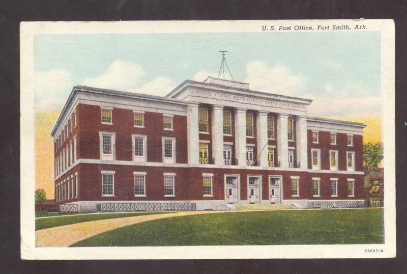 FORT SMITH ARKANSAS US POST OFFICE BUILDING VINTAGE POSTCARD