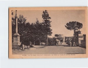 Postcard La Via Appia vista da San Sebastiano Rome Italy