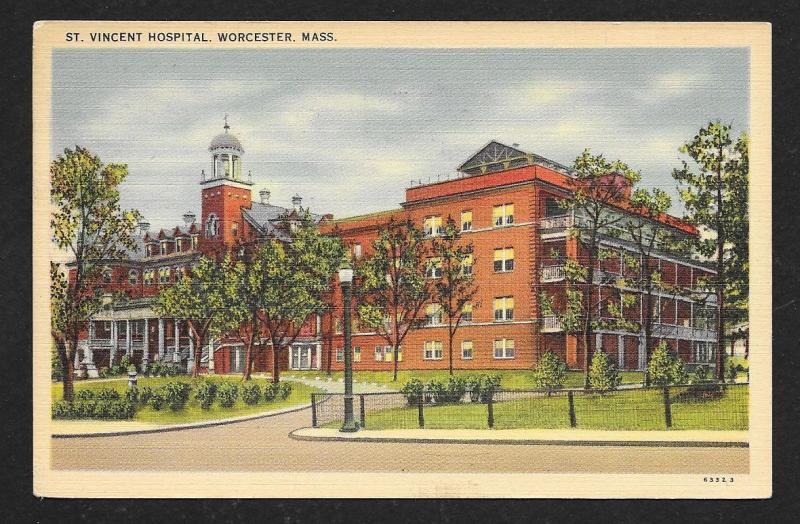 Saint Vincent Hospital Worcester MA used c1949