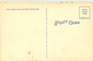 Ocean Park Maine Tanglewood and Fountain from Temple Linen Postcard Postmarked