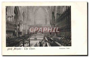 Postcard Old York Minsier The Choir
