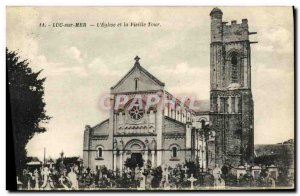 Old Postcard Luc Sur Mer The Church and the Old Tower
