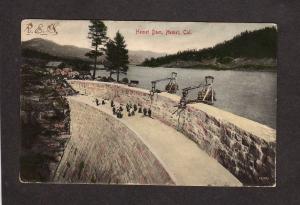 CA Hemet Dam California Calif Postcard Vintage 1907