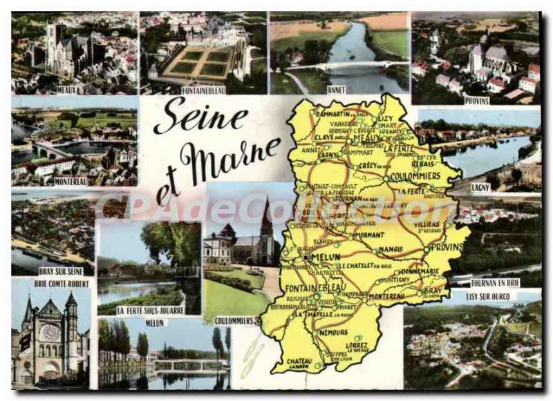 Postcard Modern Seine et Marne Annet Lisy on Ourcq Lagny Meaux Melun Montereau
