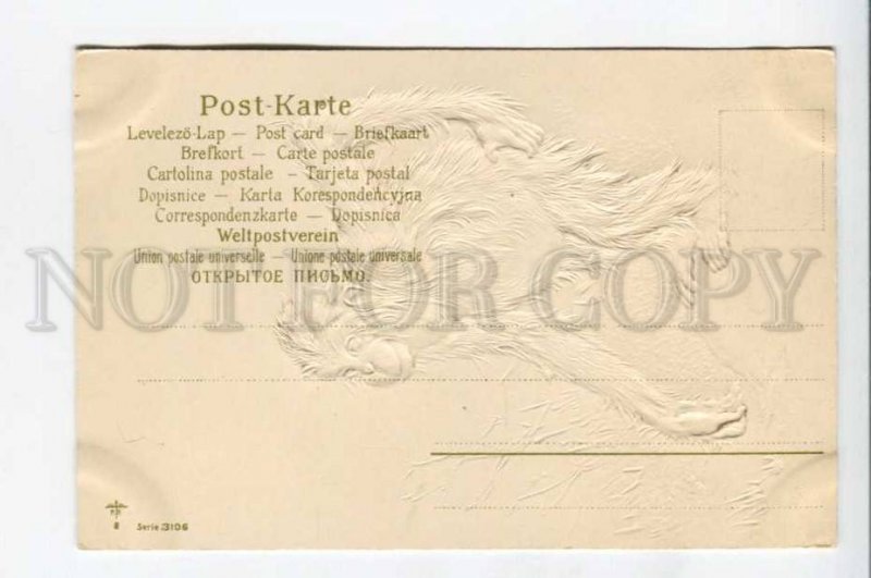 422965 Funny MONKEY Vintage EMBOSSED PFB #3106 postcard
