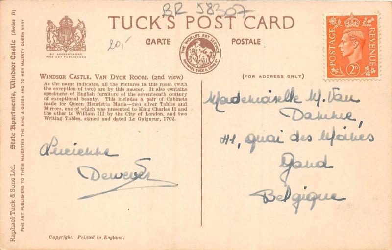 BR58307 van dick room postcard  windsor castle  uk