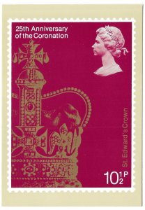 Great Britain unused 1978 PHQ Card, 25th Anniversary of the Coronation