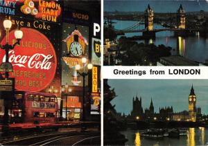 uk6239 coca cola greetings from london uk