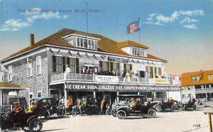 New Casino Cars Ice Cream Ocean Bluff Massachusetts 1910c postcard