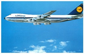 Lufthansa Boeing Jet 747 Airplane Postcard