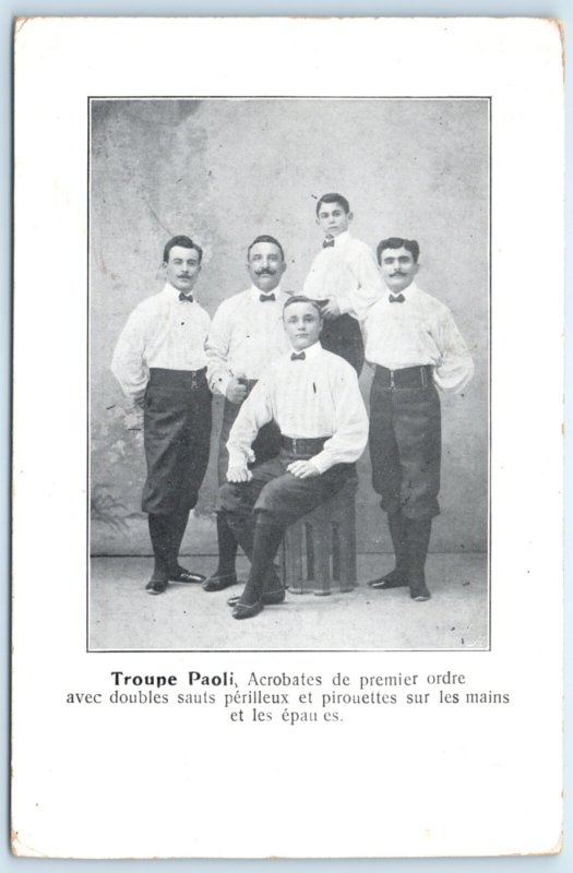 Paoli Brothers Acrobat Troupe Postcard