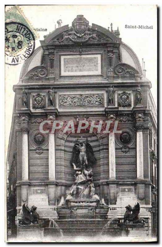 Old Postcard Paris Saint Michel