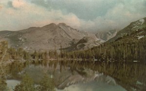 Vintage Postcard Long's Peak Mirrored Bear Lake Rocky Mtn. Nat'l Park Colorado