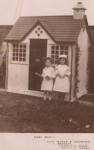 Giant Derby Human Size Dolls House Old Real Photo Postcard