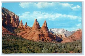 c1950's Oak Creek Canyon Rock Formation Hills Groves Sedona Arizona AZ Postcard