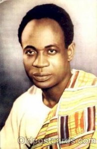 Prime Minister Kwame Nkrumah's Black Americana 1958 light corner wear. Postal...