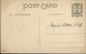 Christmas - Santa Claus Trolley Moonlight c1910 Postcard