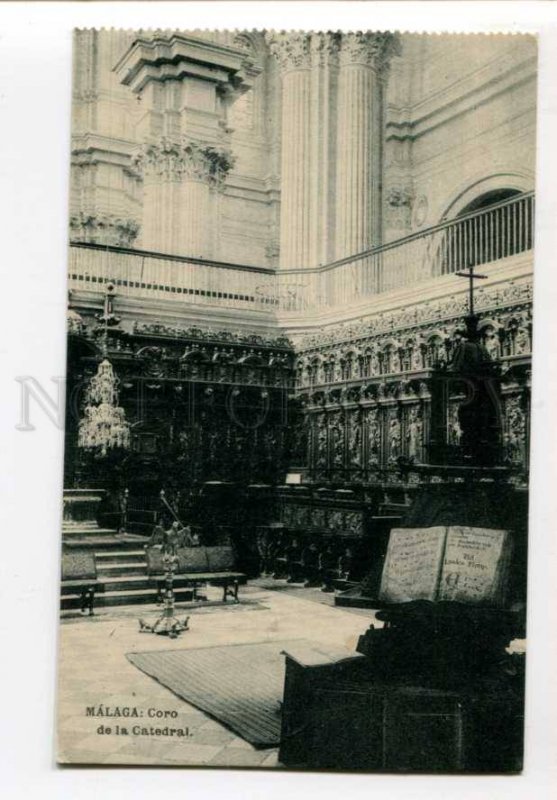 299875 SPAIN MALAGA Coro de la Catedral Cathedral Vintage postcard