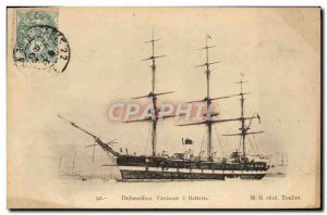 Old Postcard Boat Cruiser has Dubourdieu battery