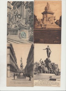 PARIS STATUES 52 Vintage Postcards Mostly pre-1940 (L5604)
