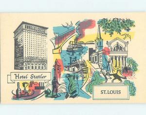 1950's HOTEL SCENE St. Louis Missouri MO H1573