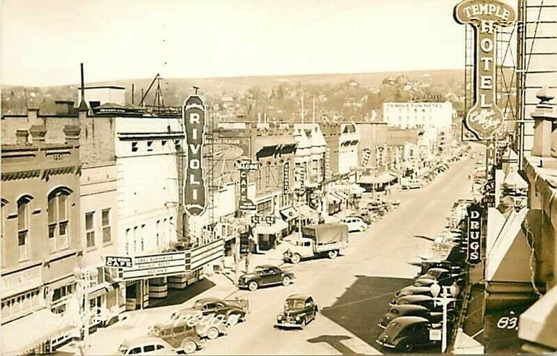 OR, Pendleton, Oregon, Street Scene, No. 83, RPPC