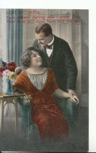 Romance Postcard - Couple - Love's Charm - Ref 14855A