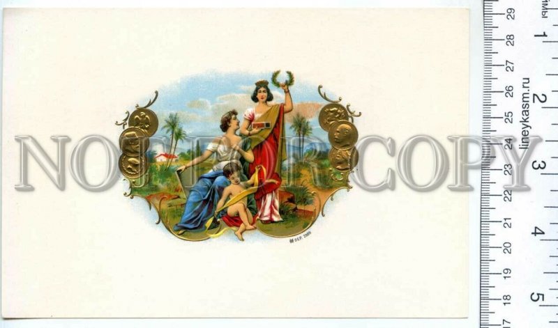 500049 DIADEMA ANGEL Vintage embossed cigar box BIG label