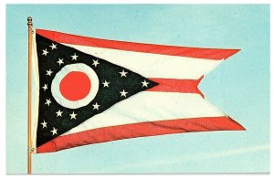 Lot 4 Ohio State Flag Pennant Triangle Postcard