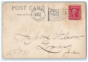 Terre Haute Indiana IN Postcard Normal School Building Campus Fremont NE 1907