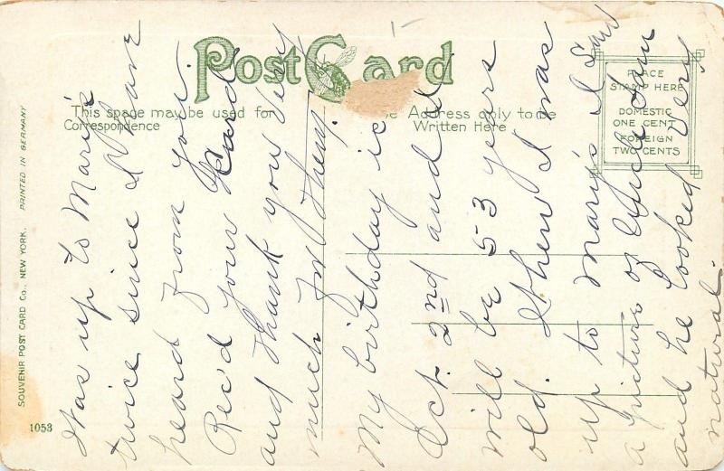 Binghamton NY My Son is Letter Carrier For This Post Office ~1910 Postcard 